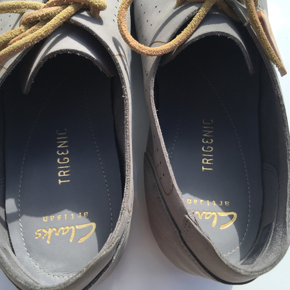 Clarks Tri Actor Sneakers grey Leather 9.5 - Picture 5 of 8